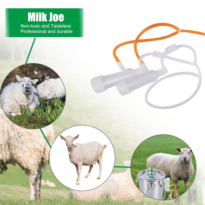 14L Goat Milking Machine I Portable Plug-in Speed Adjustable Pulsating Vacuum Pump I Goat Milker Machine